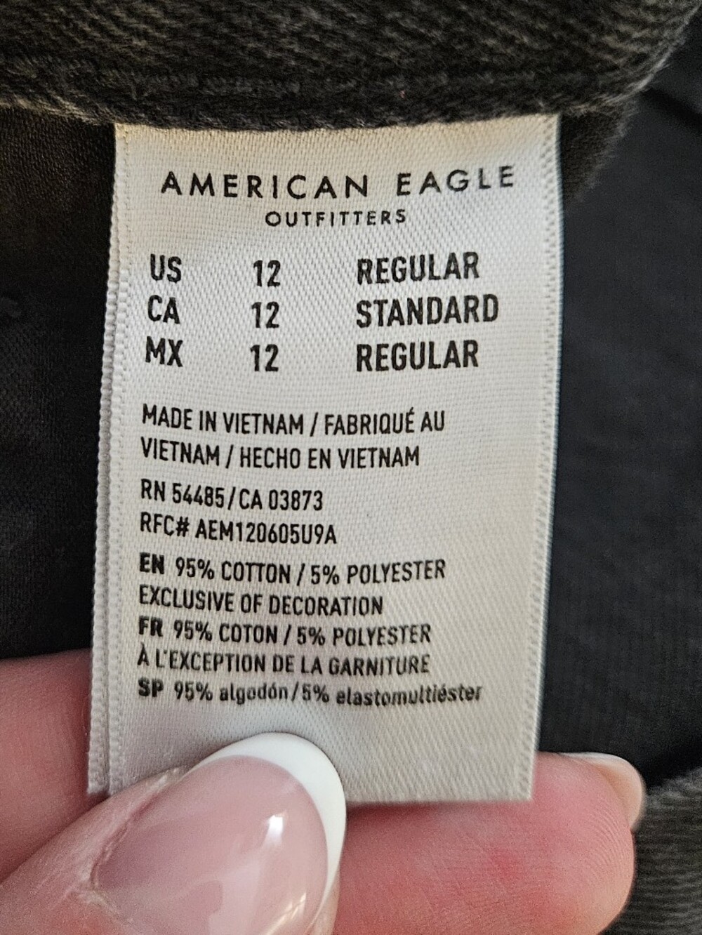 American Eagle Outfitters Black Distressed Mom Jeans 12 - Picture 4 of 5